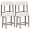 Costway Counter Height Bar Stools Set of 2/4 with Rubber Wood Legs Footrest Modern for Home